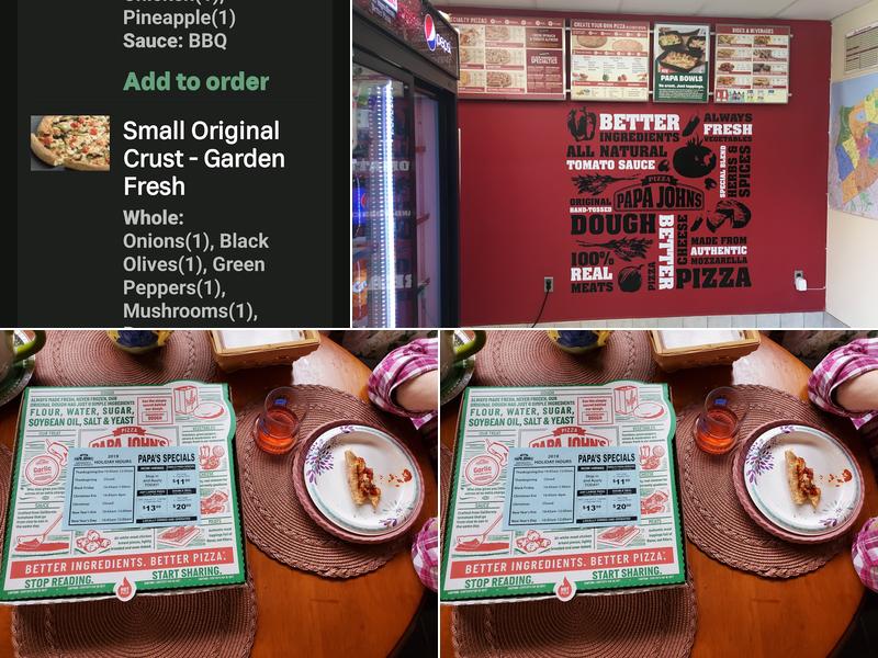 Papa Johns Pizza Menu