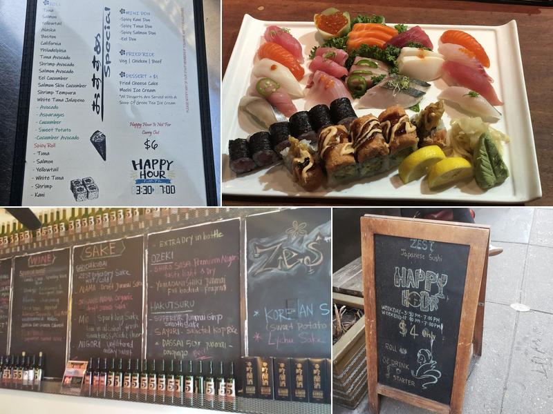 Zest Sushi Menu