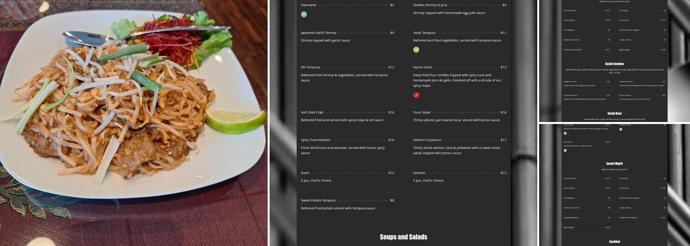 Bangkok Thai & Sushi Menu