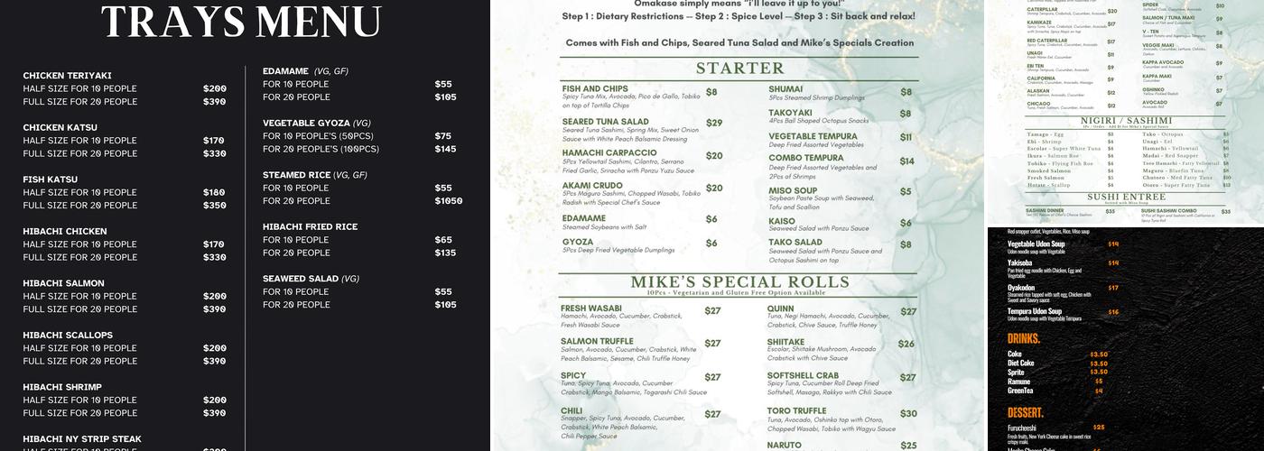 Tanoshii Menu