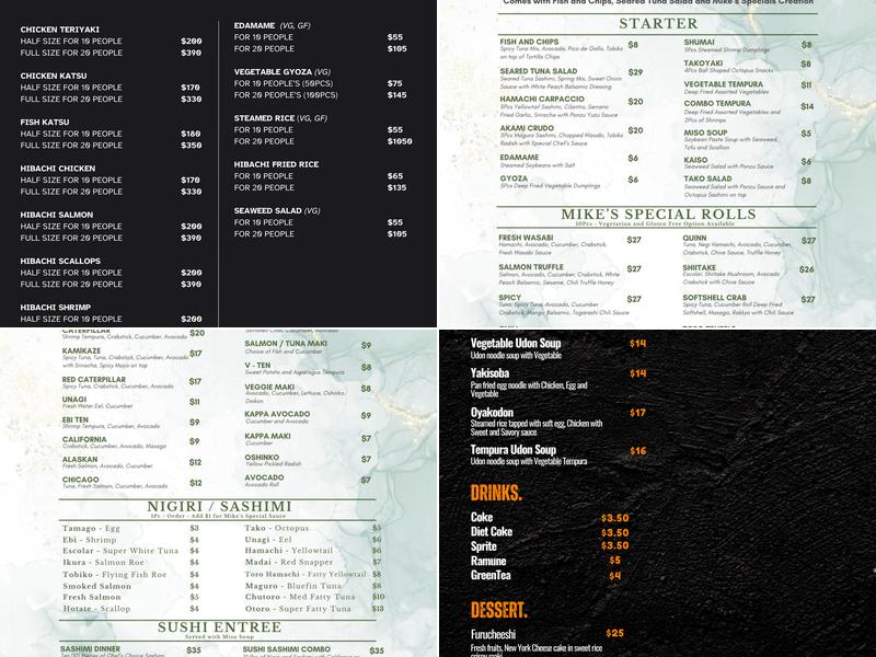 Tanoshii Menu
