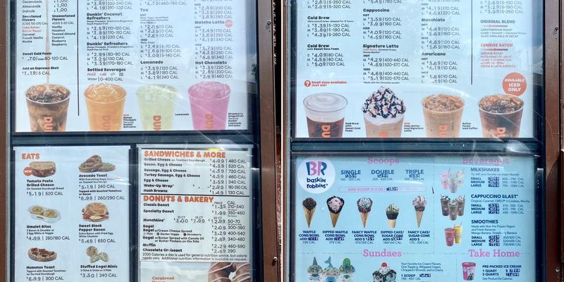 Dunkin' Menu