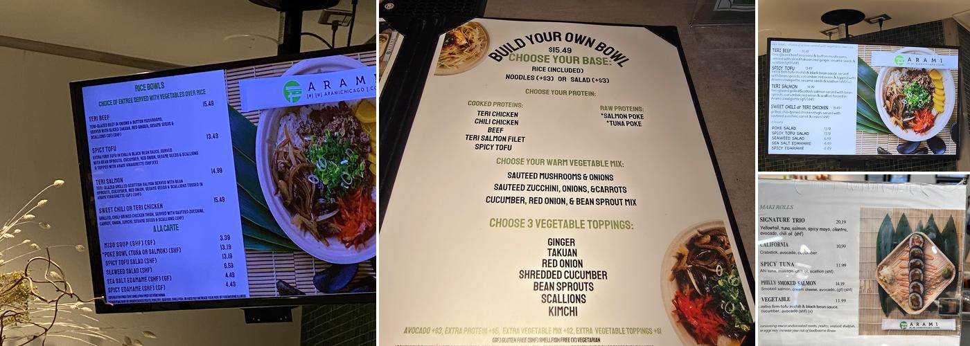 Arami Menu