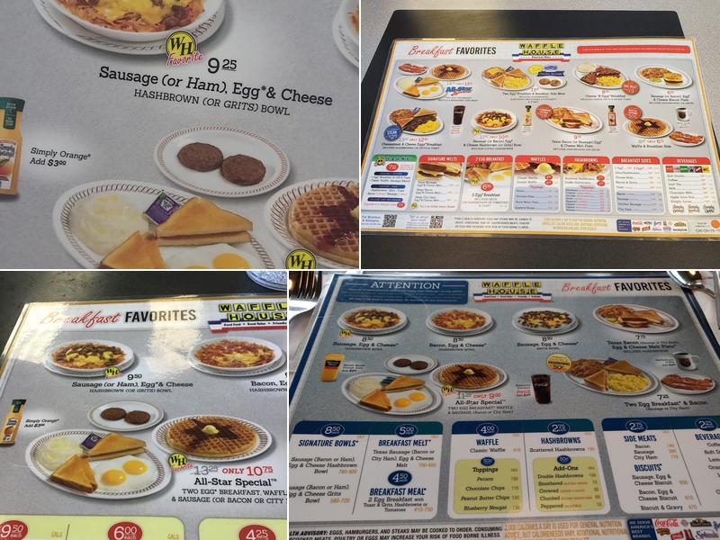 Waffle House Menu