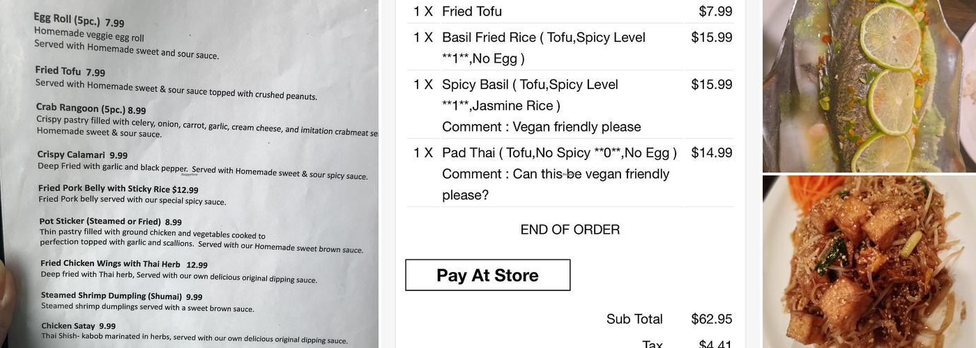 Kin Khao Thai and Sushi Menu