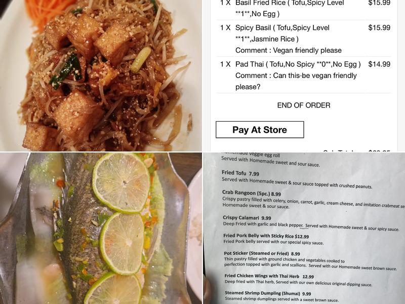 Kin Khao Thai and Sushi Menu