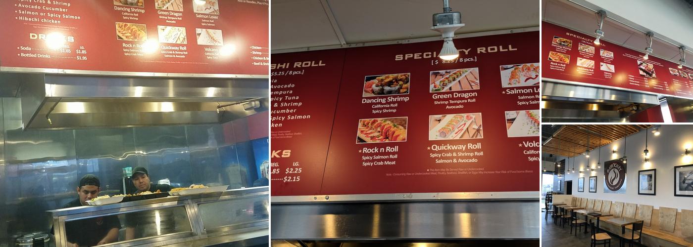 Quickway Japanese Hibachi Menu