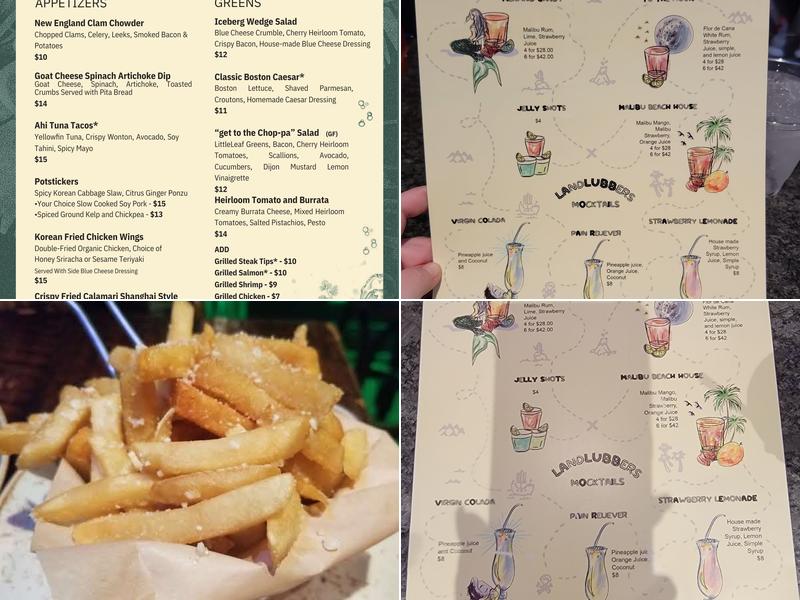 Tiki Rock Menu