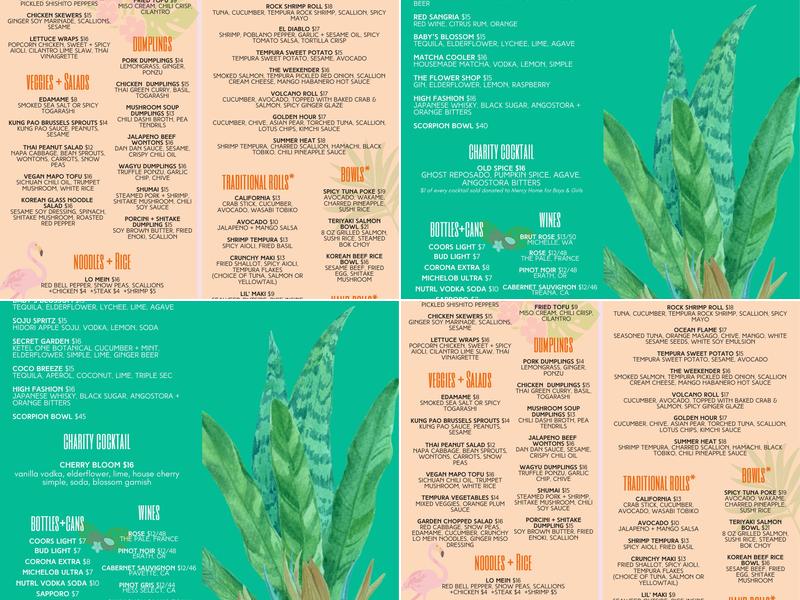 Fat Baby Menu