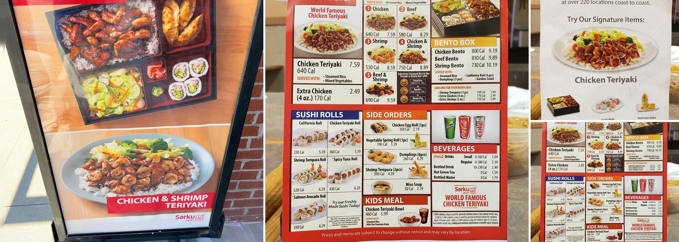 Sarku Japan Menu