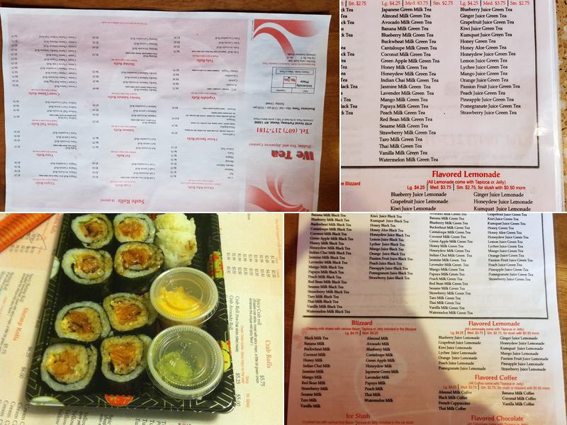 We Tea Menu