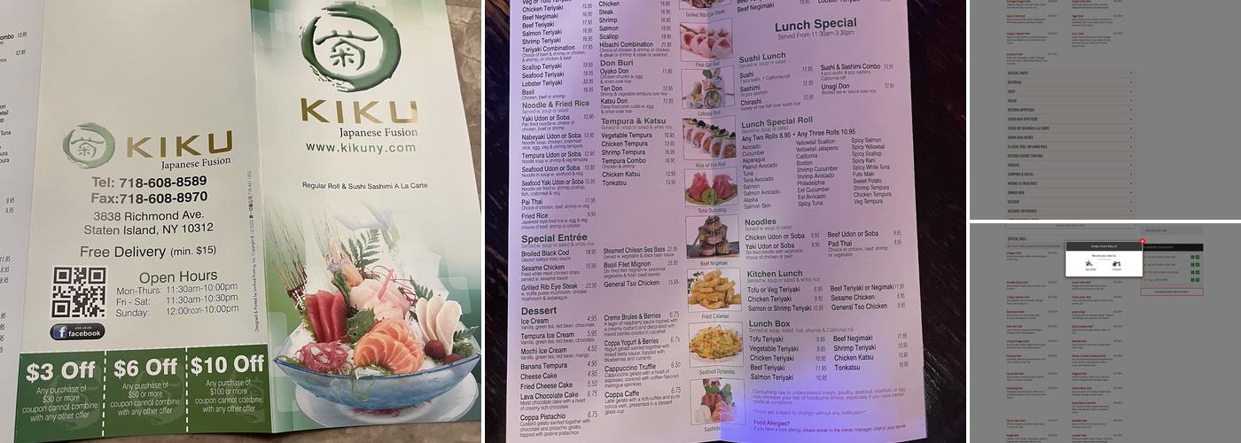 Kiku Menu