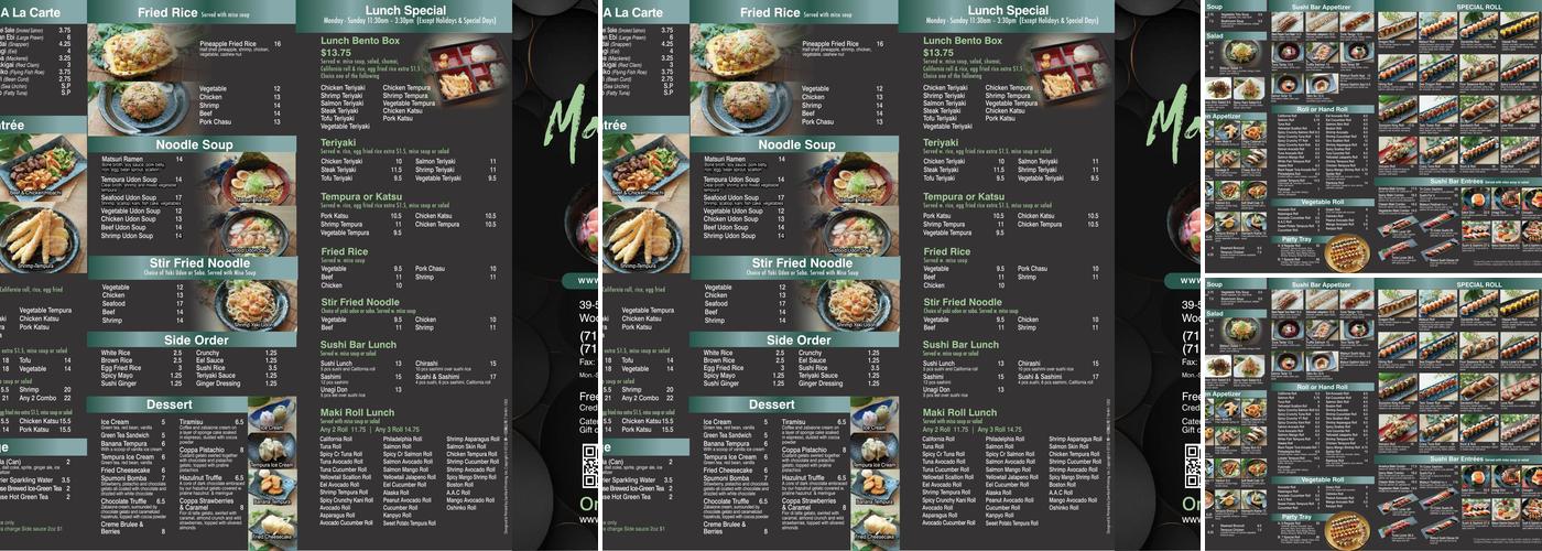 Matsuri Menu