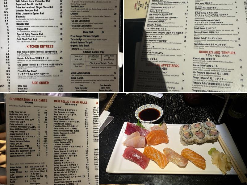 Sushi Yasaka Menu