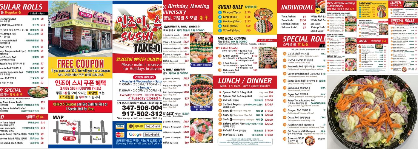 Enjoy Sushi Menu