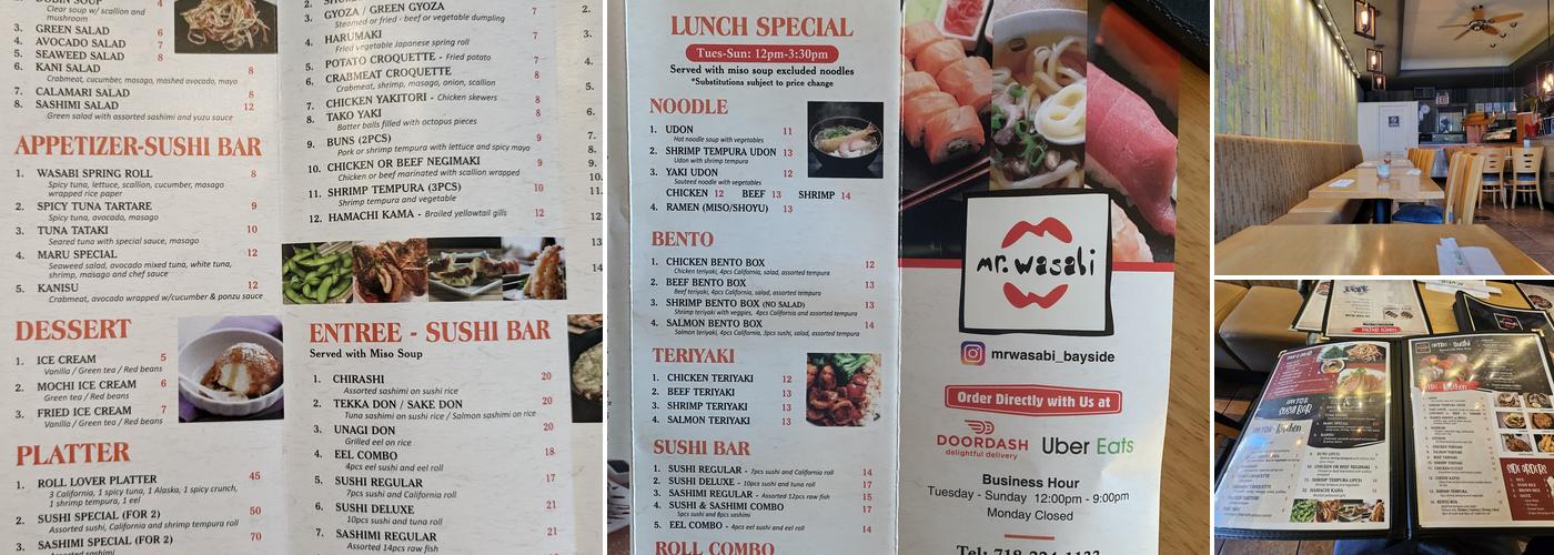 Mr. Wasabi Menu