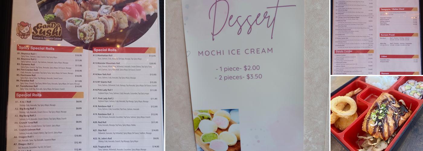 Ganda Sushi Menu
