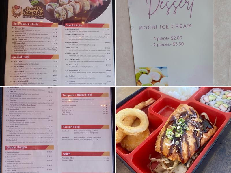 Ganda Sushi Menu