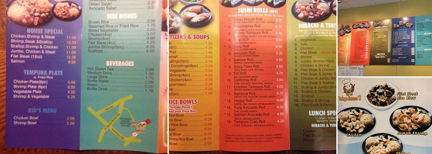 Tokyo House One Menu