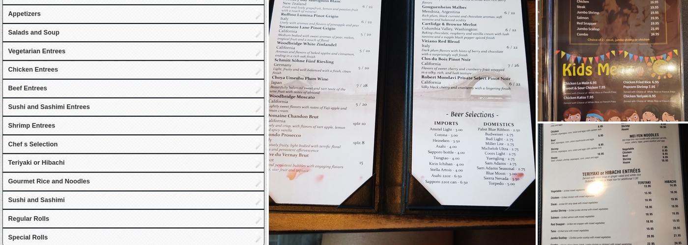 Nigori Gourmet & Sushi Bar Menu