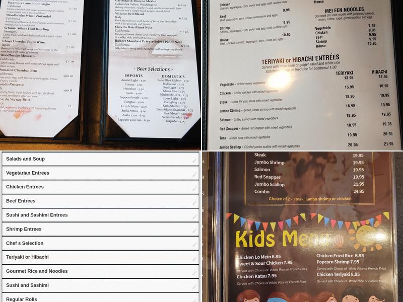 Nigori Gourmet & Sushi Bar Menu