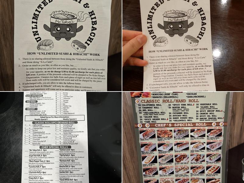 Mr Tokyo Japanese Restaurant Menu