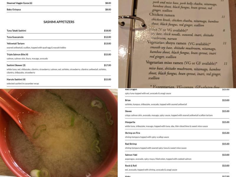 Tomo Sushi & Ramen Menu