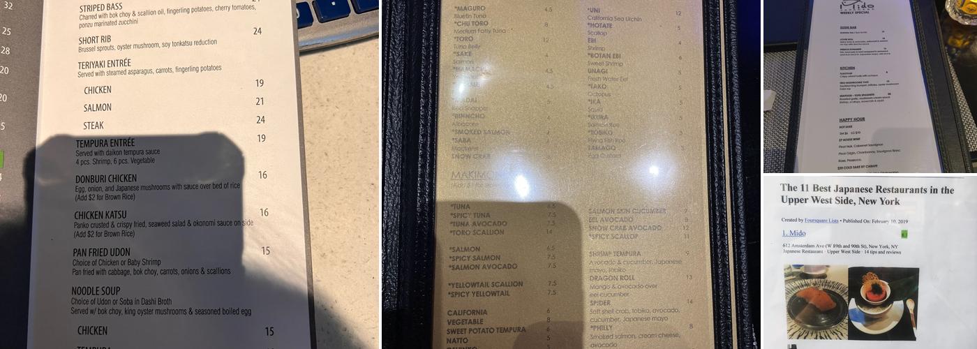 Mido Menu