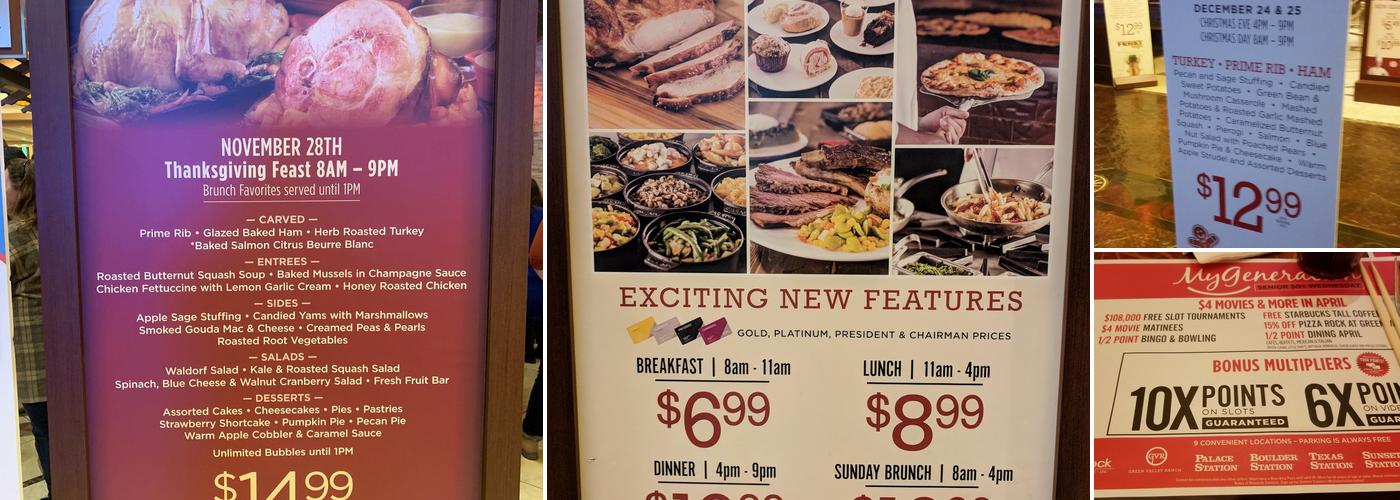 Sunset Station Feast Buffet Menu