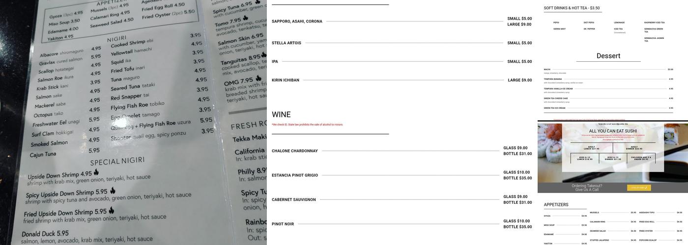 Tomo Sushi & Grill Menu