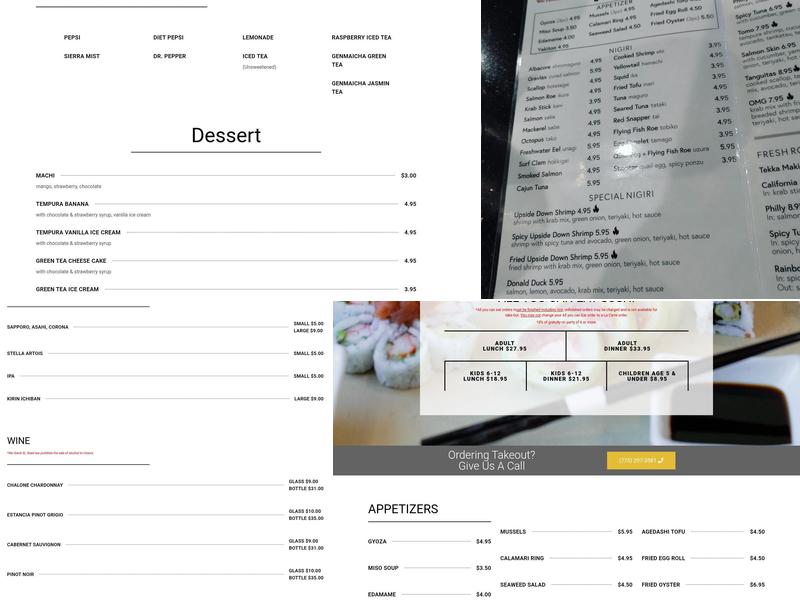 Tomo Sushi & Grill Menu