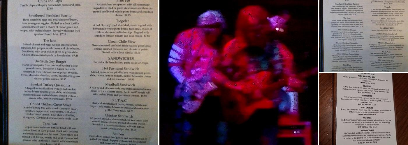 Marble Brewery Westside Taproom Menu