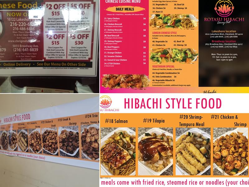 Rotasu Hibachi (Broadway) Menu