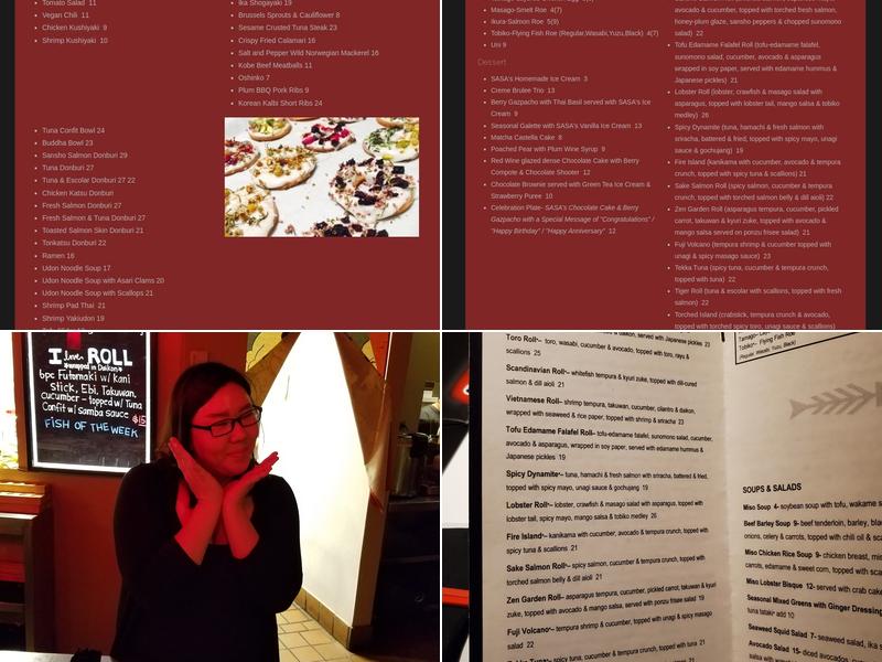 SASA Menu