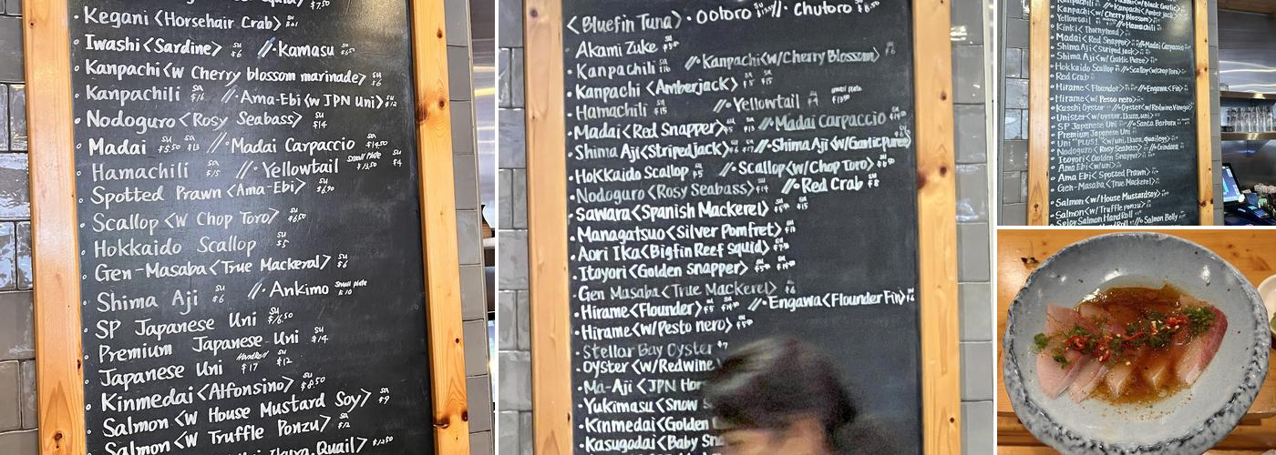 Hatsuyuki Handroll Bar Menu