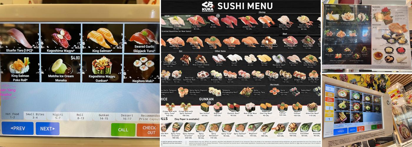 Kura Revolving Sushi Bar Menu