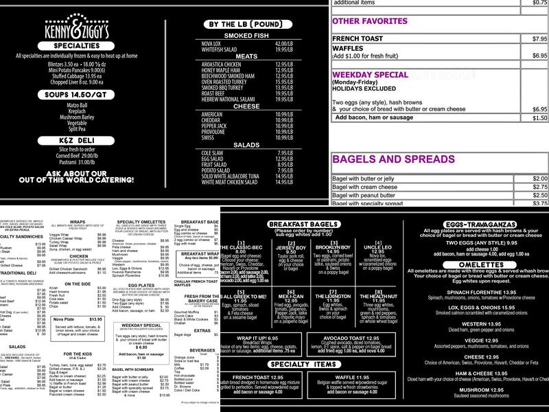 Bagel Express Menu