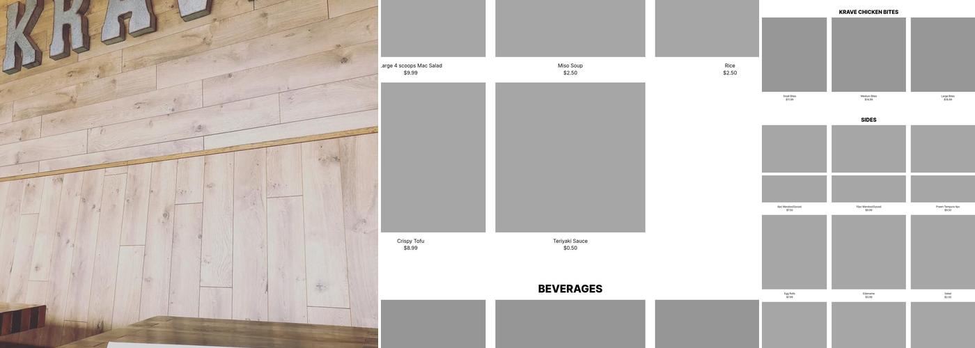 KRAVE TERIYAKI Menu