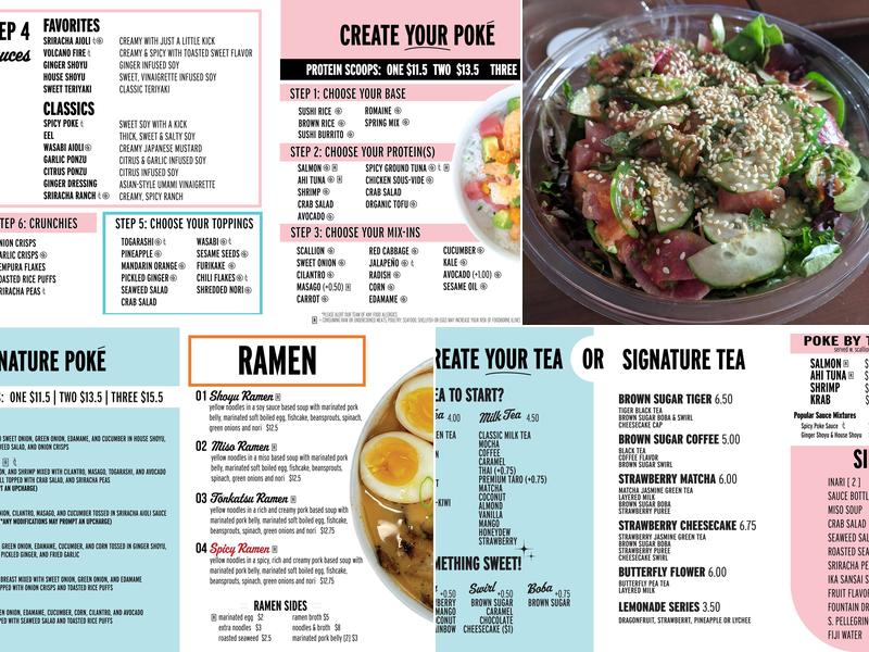 Freshe Poke Menu