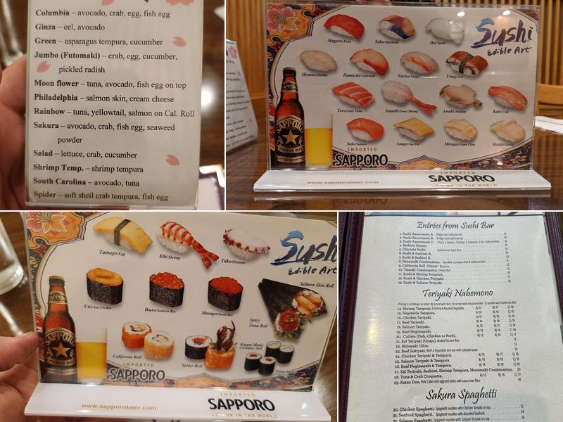 Sakura Japanese Restaurant Menu