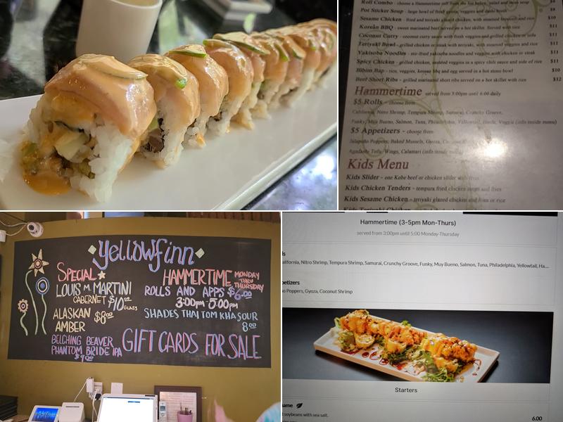 Yellowfinn Grill & Sushi Bar Menu