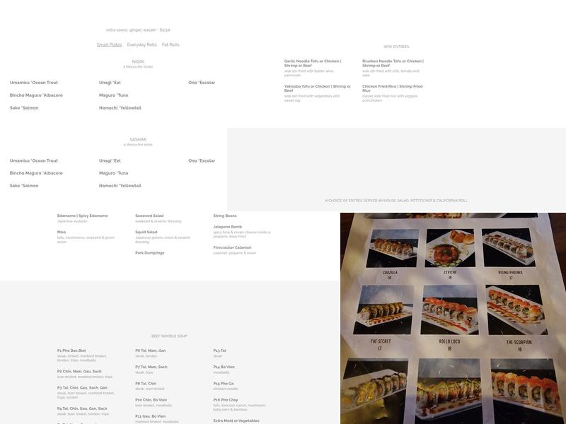 Fat Fish - Bountiful Menu