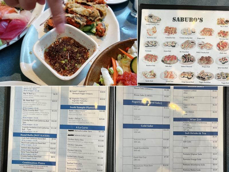 Saburos | Sushi House Restaurant Menu