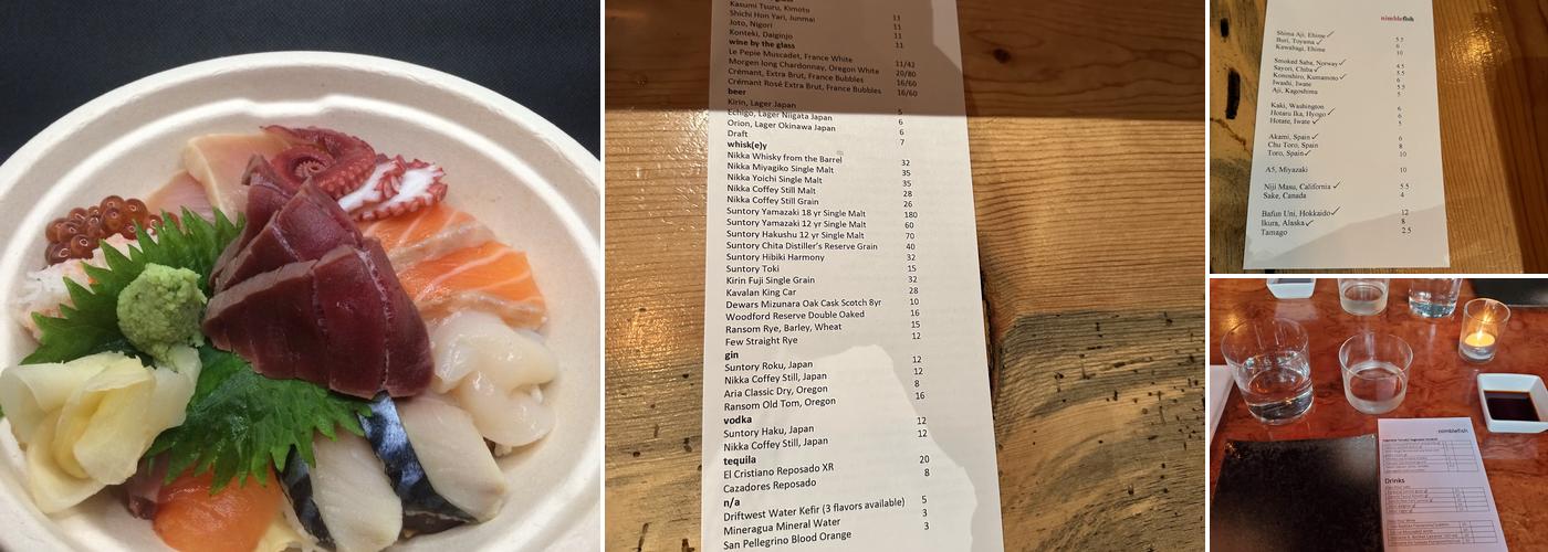 Nimblefish Menu