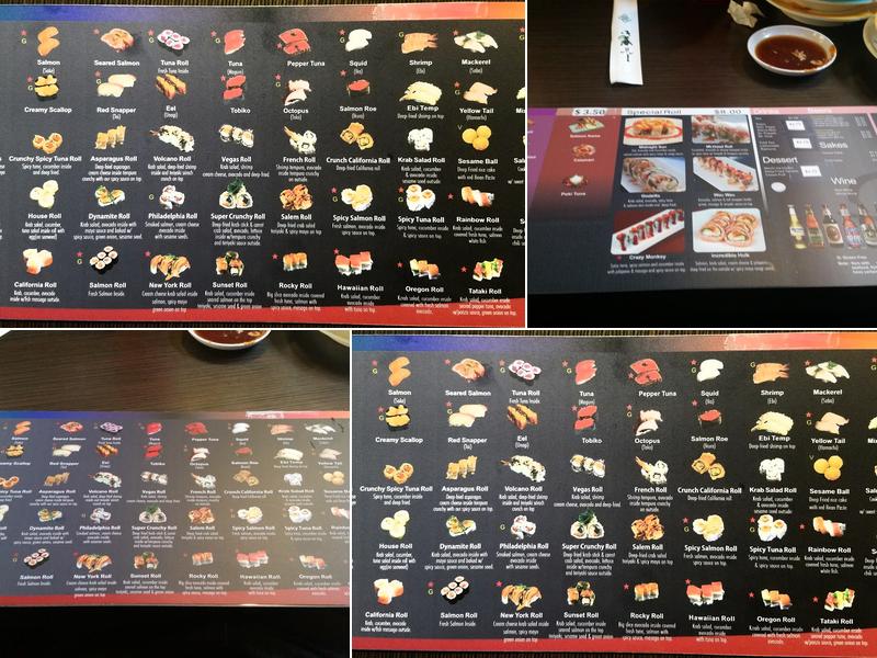 O'sushi Menu