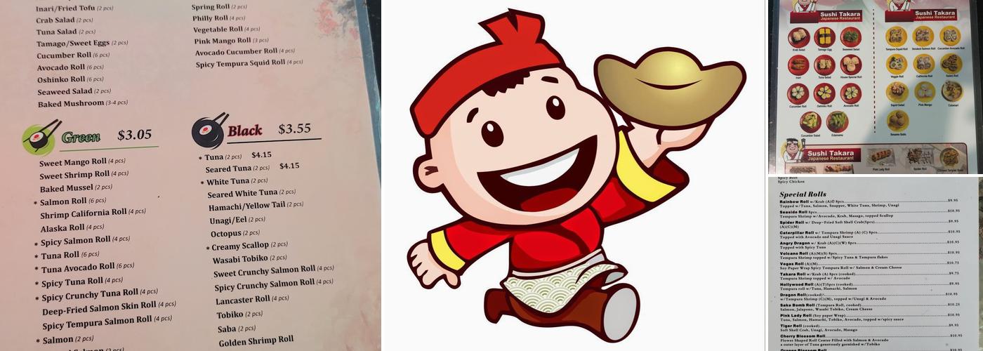 Sushi Takara Menu