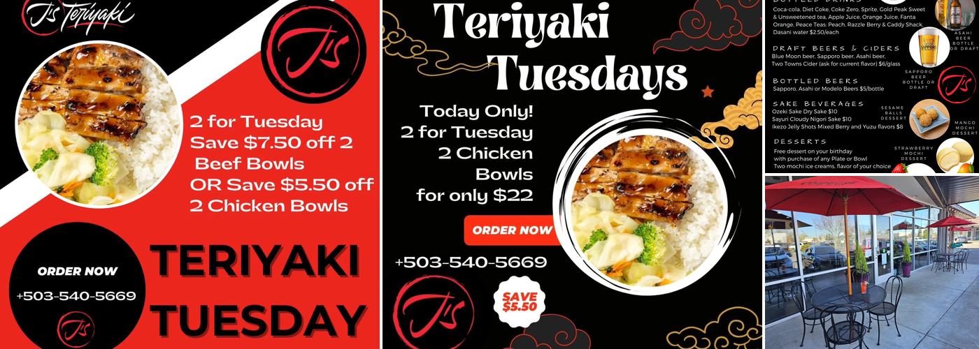 J's Teriyaki & Sushi Menu