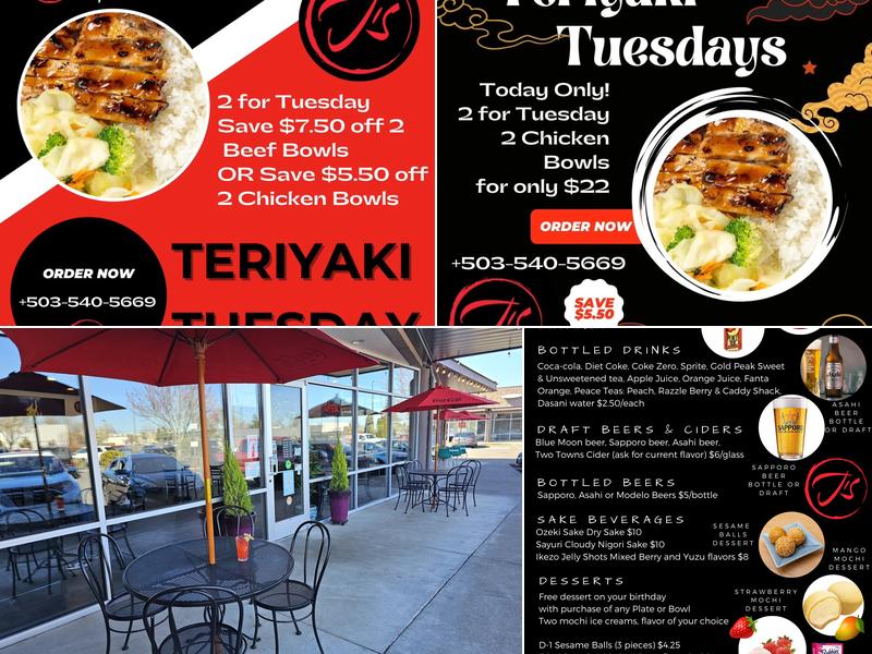 J's Teriyaki & Sushi Menu