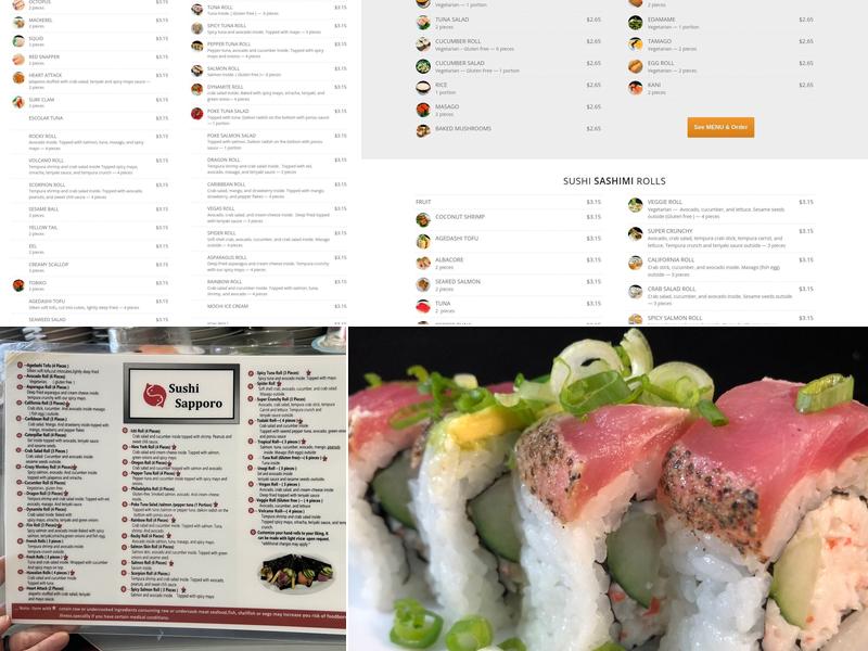 Sushi Sapporo Menu