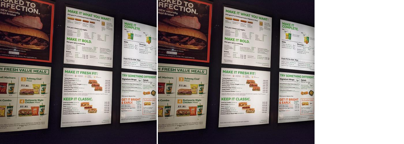 Subway Menu